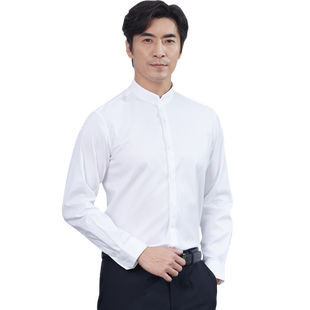 红都男装长袖衬衫立领时尚休闲中国风国潮中式民族男士衬衣