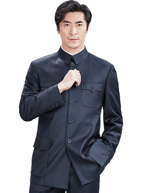 红都中山装羊毛男士国服