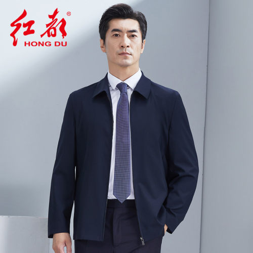 男装夹克红都翻领夏季