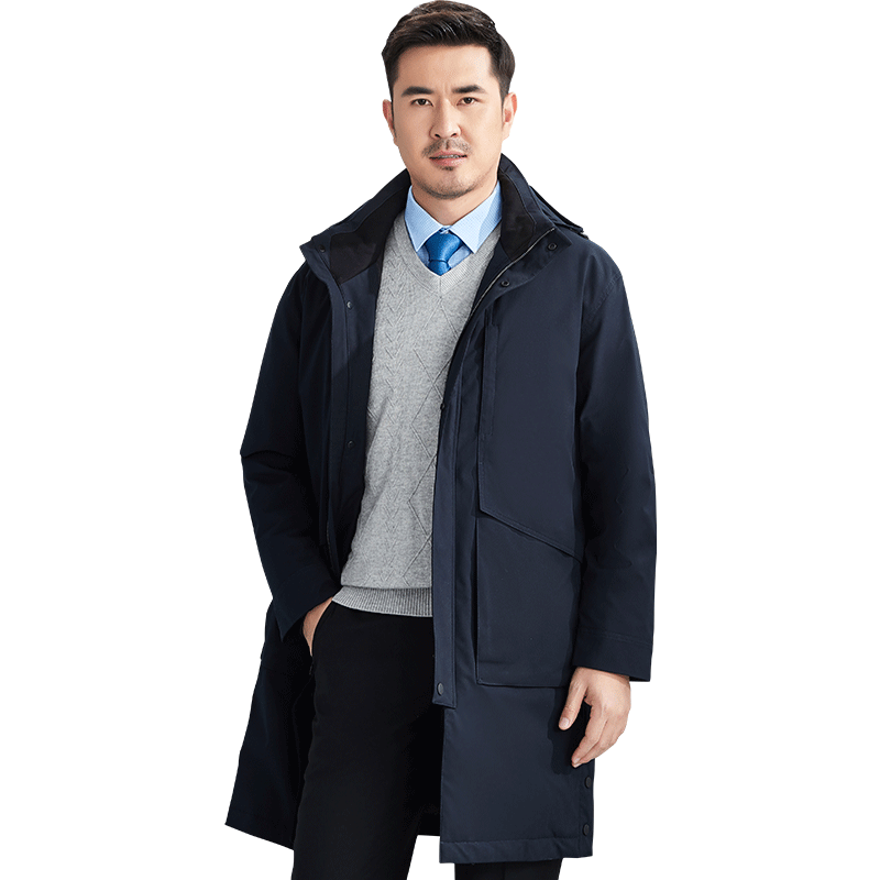中青年男士羽绒服红都商务休闲