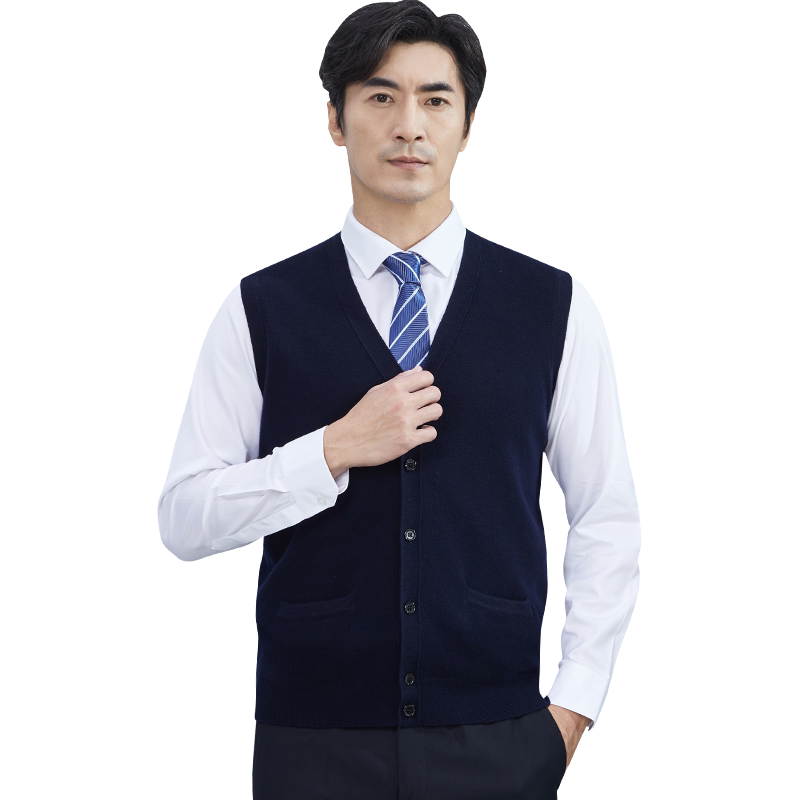 红都商务羊毛男士马甲