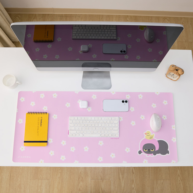 日本山业MACHIKO联名加长大桌垫加热鼠标垫办公桌电竞游戏键盘垫