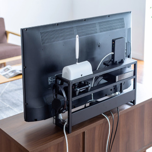 日本山业sanwa多功能桌上收纳架路由理线材电视机显示器柜置物架