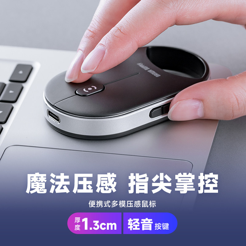 日本山业SANWA便携式有线无线蓝牙鼠标左手适用轻薄人体工学轻音