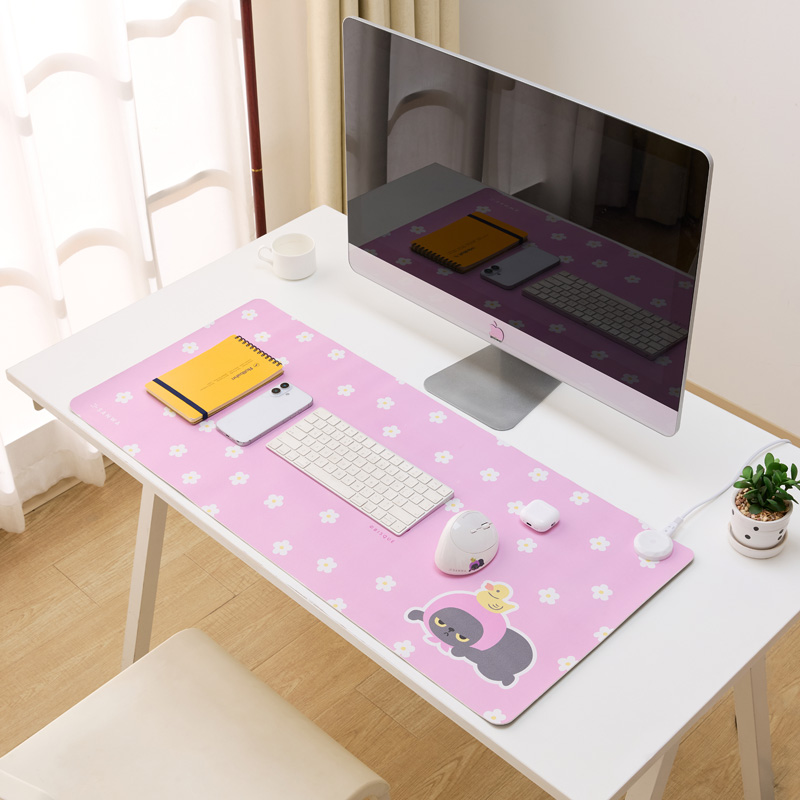 日本山业MACHIKO联名加热鼠标垫防泼水大型办公桌电竞游戏键盘垫