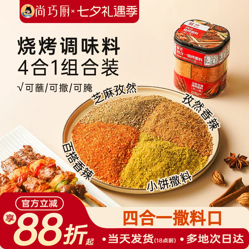 展艺四合一烧烤撒料多用调味料