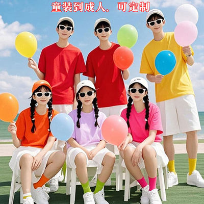 纯棉体恤短袖闺蜜姊妹装学生毕业班服聚会服演出团队服拍照可定制