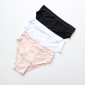 女生黑白纯色短裤 微瑕疵外贸女士内裤 莫代尔中腰性感蕾丝边三角裤