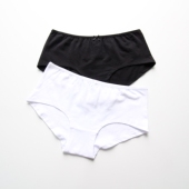 头 女生小平角短裤 微瑕疵外贸女士内裤 低腰黑白棉质简约自然三角裤