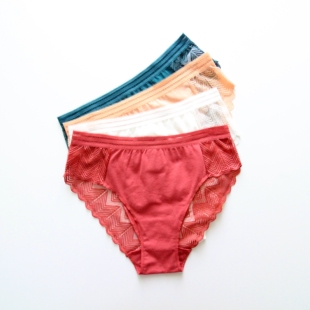 短裤 女生性感镂空蕾丝边大码 棉质高舒适透气三角裤 微瑕疵女士内裤