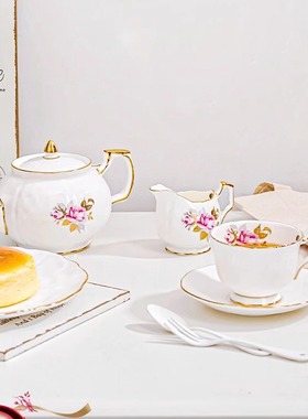 英国Aynsley安斯丽粉玫瑰crocus英式下午茶茶具套装骨瓷咖啡杯子