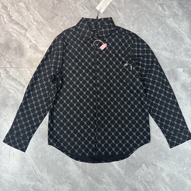 10.22鸟家 男装春秋季外穿式衬衫宽松休闲衬衫老花款上衣