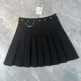 韩简约纯色通勤百搭显腿长百褶裙 新款 10.20SC… 半身裙秋季