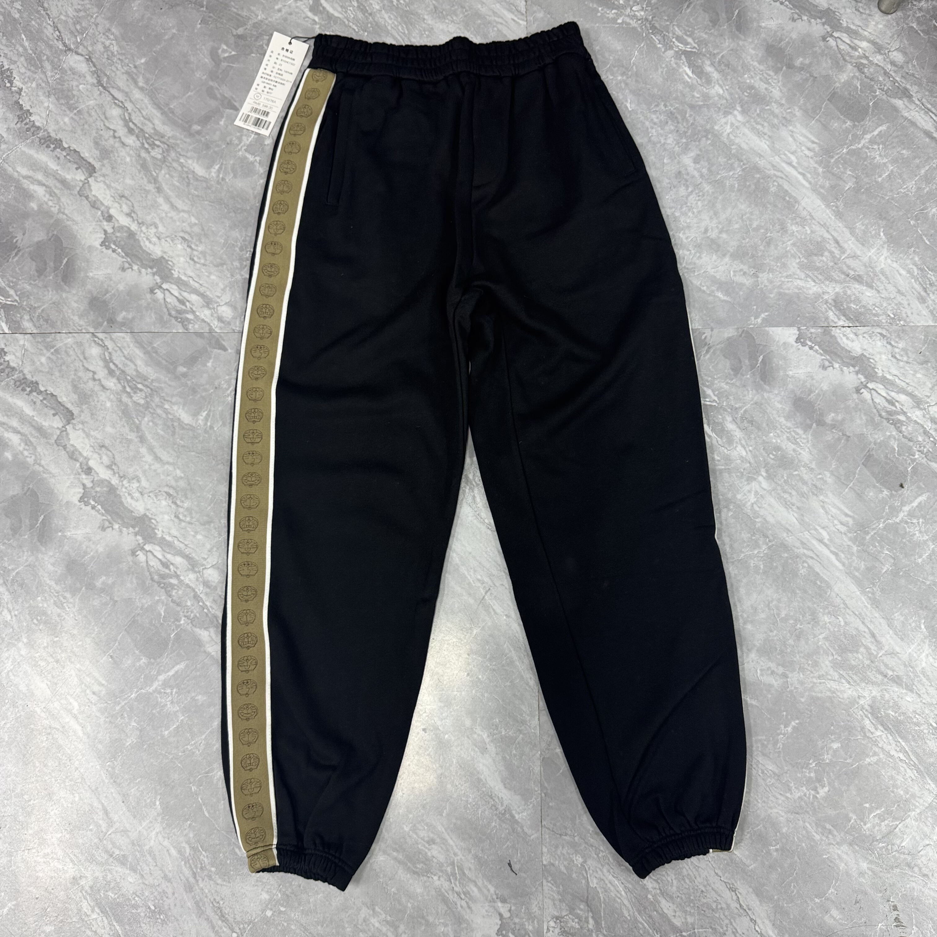 10.10鸟家 风尚男装秋季新款潮牌时尚织带锥形针织束脚休闲裤卫裤