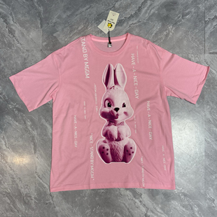 T恤上衣 字母萌兔短袖 6.23木果… 纯棉宽松大版