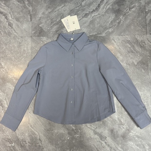 1.9欧y喜 柏林之恋 春通勤翻领纯色长袖上衣女百搭修身显瘦衬衫