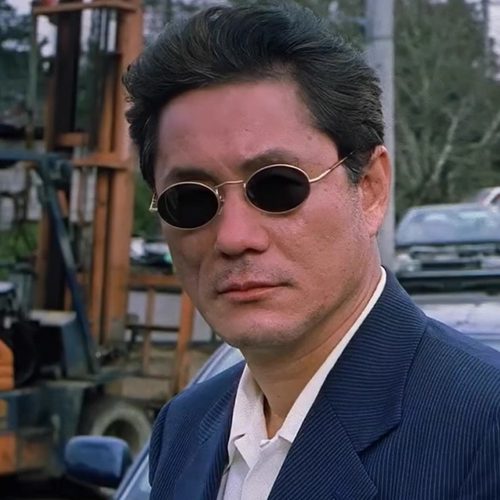 电影花火北野武同款金属边框墨镜男款防紫外线太阳眼镜美式复古潮