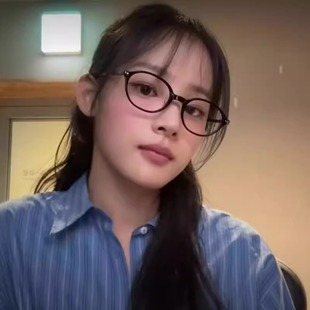 韩国板材书呆子椭圆玳瑁眼镜框女士方圆脸博主近视防蓝光复古眼镜