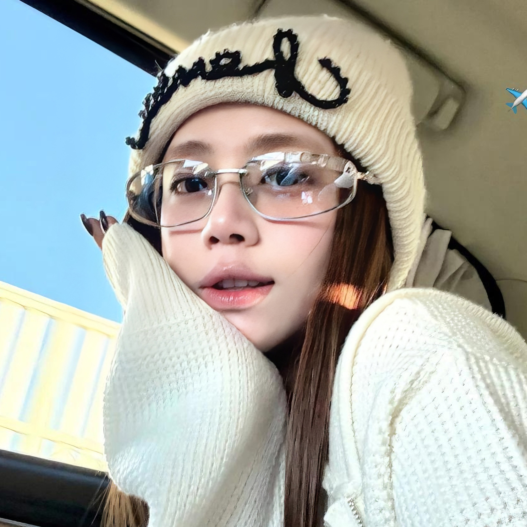 jennie同款Y2K辣妹气质无框墨镜女复古凹造型时尚显瘦太阳眼镜潮