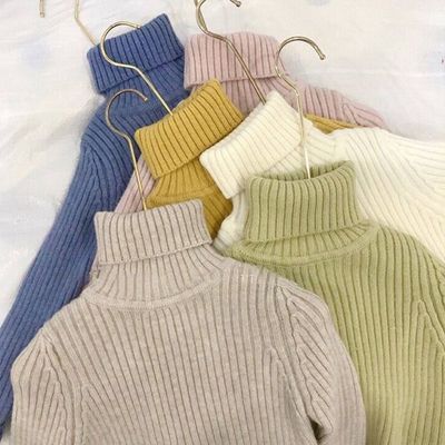 女童男童冬2025新款秋冬季加厚打底衫高领毛衣中大童儿童洋气冬款