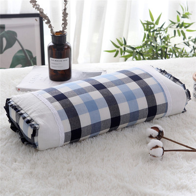 韩式格子护颈全包邮荞麦皮枕头