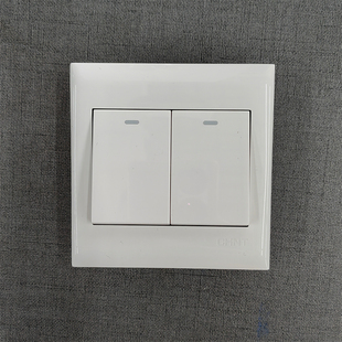正泰墙壁开关面板插座86型 NEW7-H00400二联双控开关二位双控面板