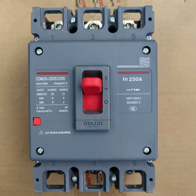 德力西塑壳式断路器 配电箱空开3P250A CDM3S-250S/3300 250A塑壳