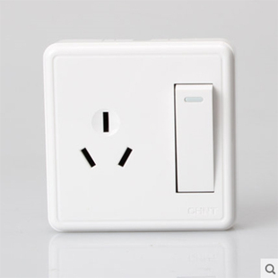 正泰开关插座 NEW1C 明装墙壁开关 一开单控带16A空调插座面板