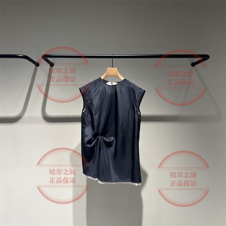 速发 LESS女装专柜正品2025秋季2P7218630休闲无袖上衣1995桑蚕丝