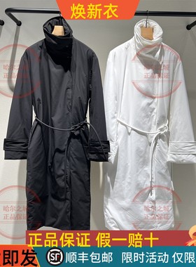 LESS2025冬款国内正品代购 保暖系带长款鹅绒保暖羽绒服2P0C16620