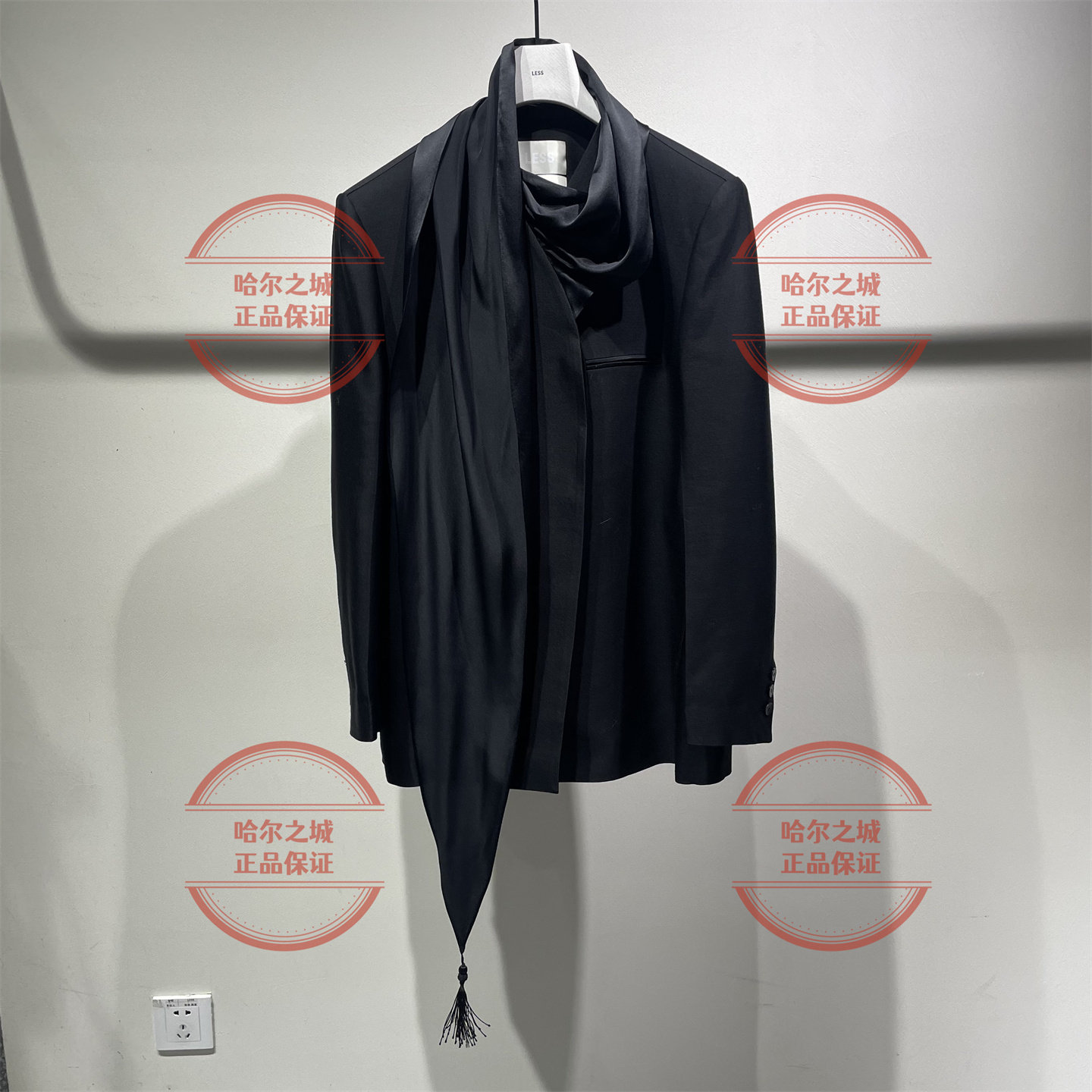 速发 LESS商场同款2025冬 2PB717380丝巾领女装西装外套 西服上衣