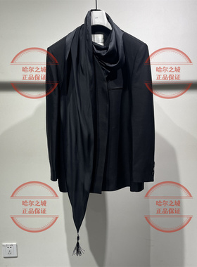 速发 LESS商场同款2025冬 2PB717380丝巾领女装西装外套 西服上衣