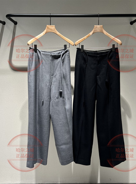 速发商场同款LESS 2025冬新款国内代购2PBE17420羊毛裤 系带长裤