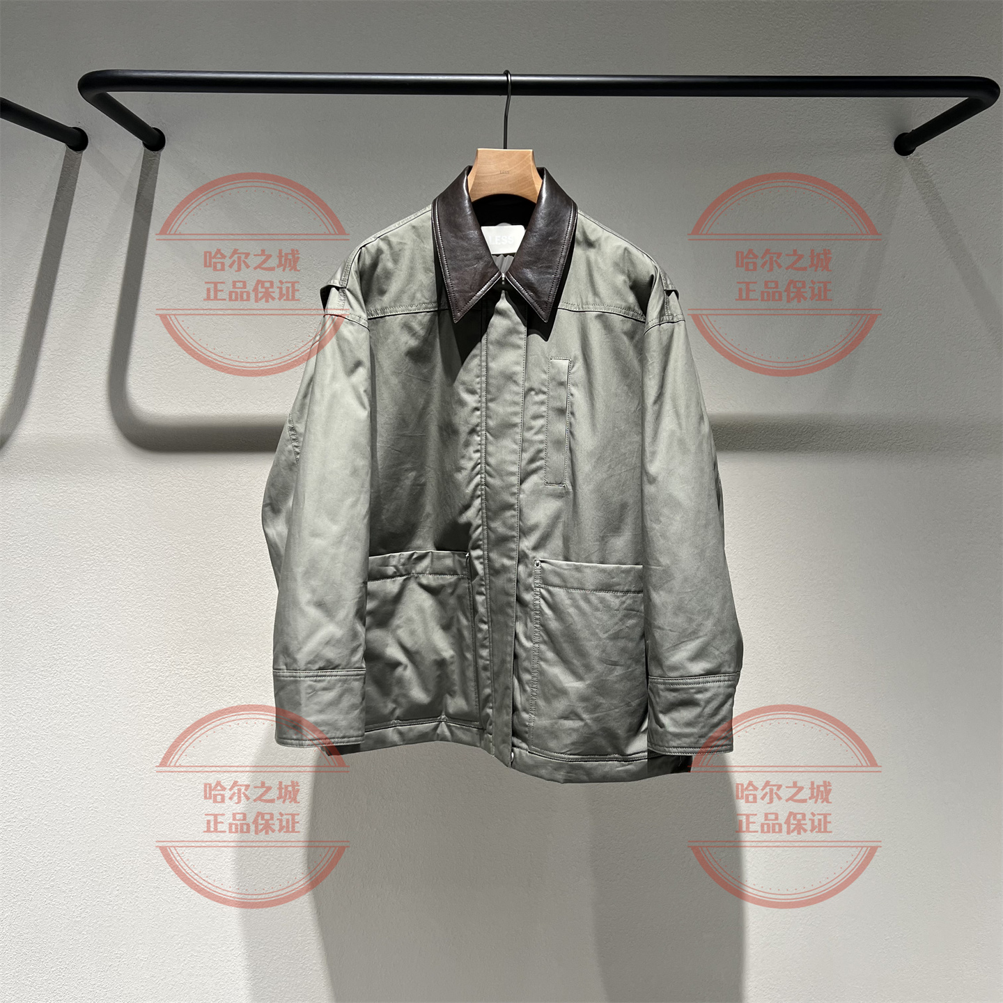 复古工装封夹克羽绒服白鸭绒