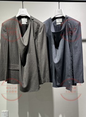 速发 LESS 国内正品代购2025冬2PA717490 不规则领时尚西服外套女