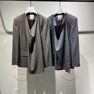 速发 LESS 国内正品代购2025冬2PA717490 不规则领时尚西服外套女