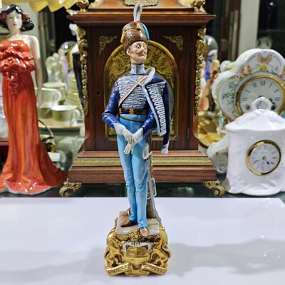 意大利产Capodimonte卡波迪蒙特拿破仑士兵瓷偶家居装饰摆件中古