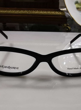 意大利制造Yves Saint Laurent圣罗兰黑色树脂金属相拼光学镜镜架