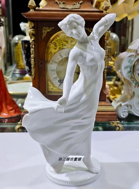 德国原产Goebel高宝纯白瓷瓷雕淑女瓷偶家居装饰摆件中古1983年