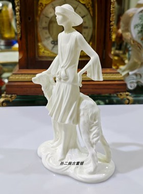 英国原产Royal worcester精骨瓷Clara二十年代时尚淑女瓷偶1991年