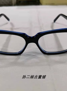 意大利手工制造Claire Goldsmith黑色和蓝色相拼时尚树脂光学镜