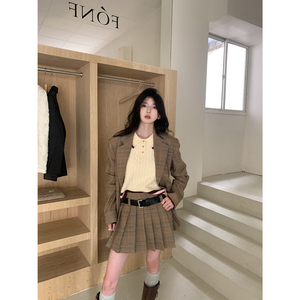 JOEYJOY酒一西装套装早秋网红新款2023高级感时尚气质半裙两件套