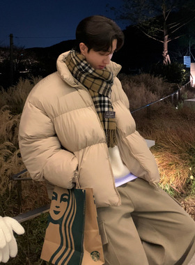 myq感立领棉衣男士冬季加厚保暖外套韩版潮流cleanfit棉服