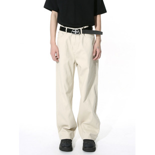 MTLCLOTHES男装|2026春款新品 韩版纯色简约风直筒宽松基础牛仔裤