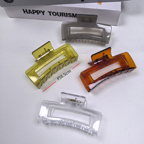8.5CM中号抓夹法式复古后脑勺鲨鱼夹边夹女手工DIY发夹材料方形夹