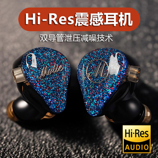 T230高解析震感HiFi手机耳机挂耳式树脂双导管变色龙游戏音乐监听