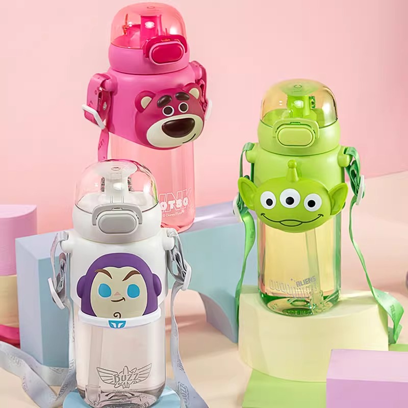 迪士尼直饮太空杯儿童学生上学专用大容量便携双饮杯吸管杯600ml