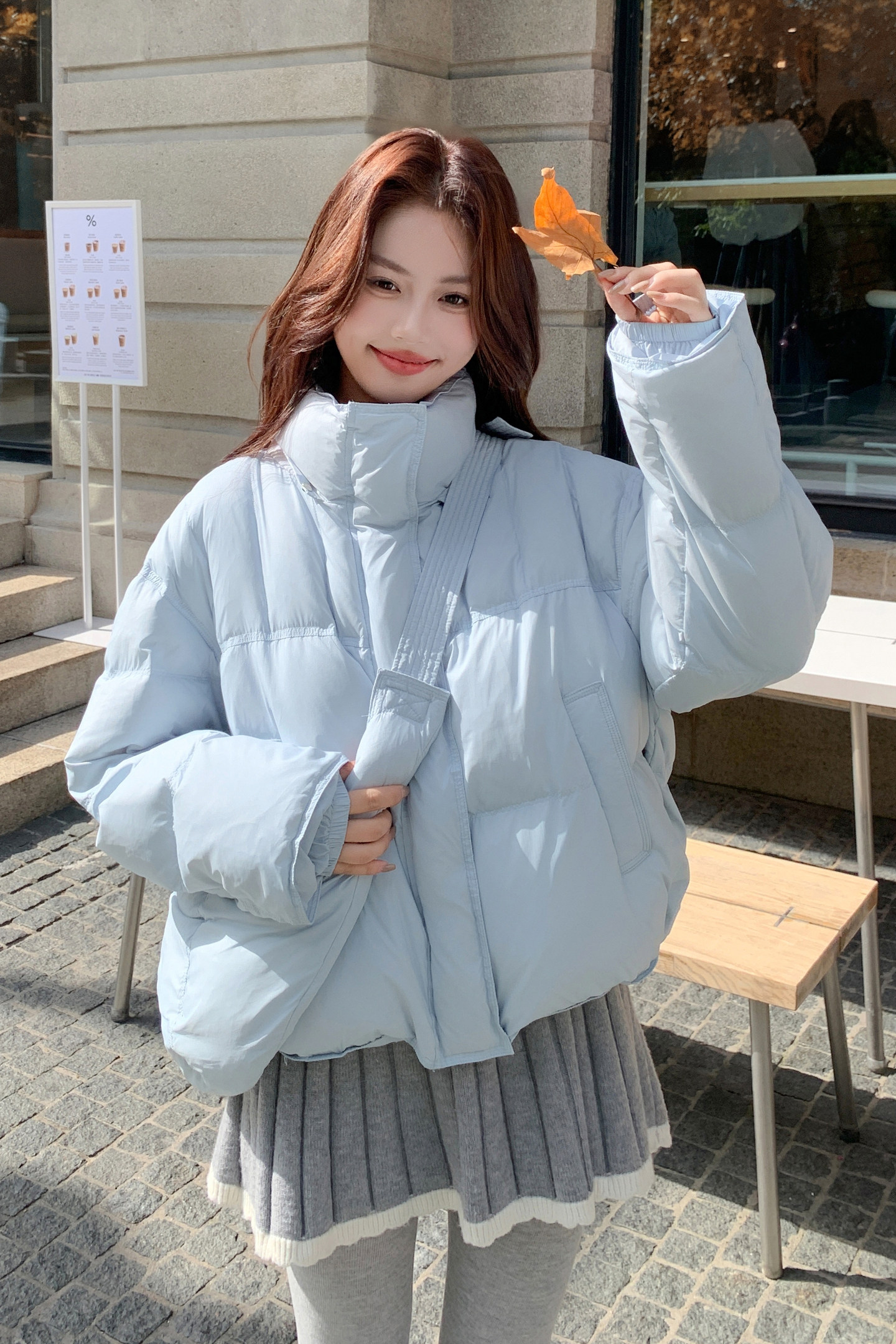 新款帽子两用可当包设计感短款羽绒服21C119-1617-P295-K439,女装羽绒服,2C119
