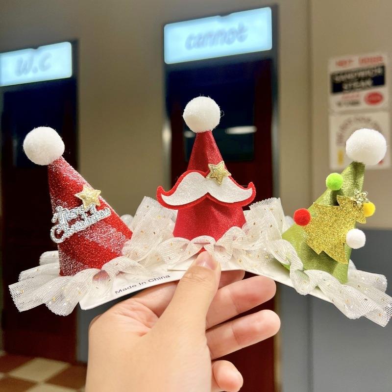 圣诞发夹新品2025圣诞节节日网红发饰头饰儿童可爱风秋冬发饰发卡