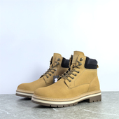 出德国头层牛皮大黄靴男加绒加厚保暖工装 靴耐磨防滑英伦马丁靴